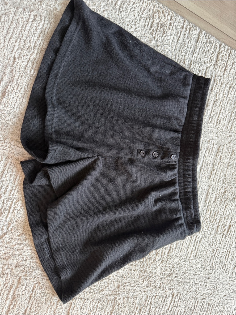 Women's Black Knit Shorts